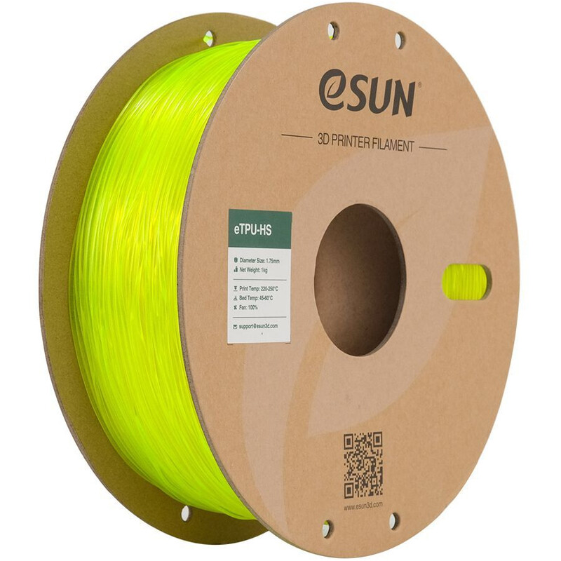 PLA-пластик eSUN High Speed для 3D-принтера 1.75 мм 1 кг, Fluores Yellow (TPU-HS175F-Y1P1)