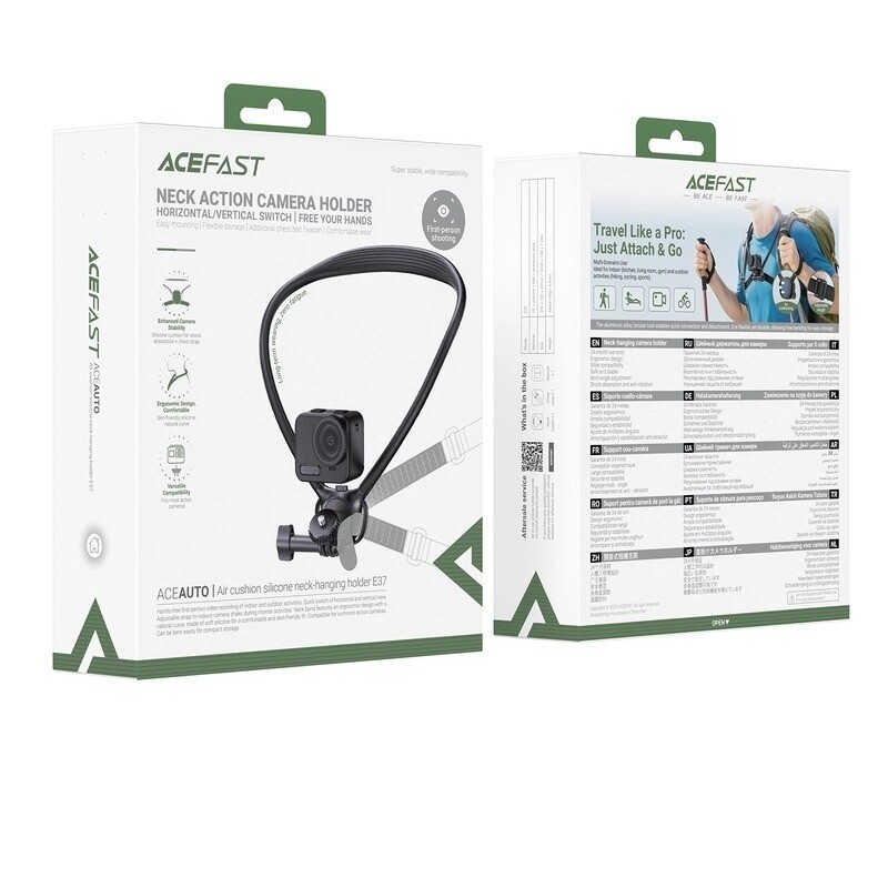 Кріплення на шию Acefast E37 Air cushion silicone neck-hanging holder Black (6974316285977)