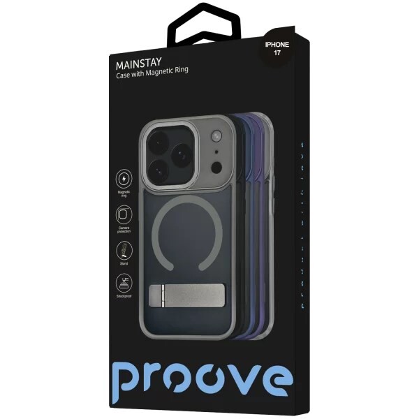 Чохол-накладка Proove Mainstay Case with Magnetic Ring для Apple iPhone 17 Black (PCMCIP170002)