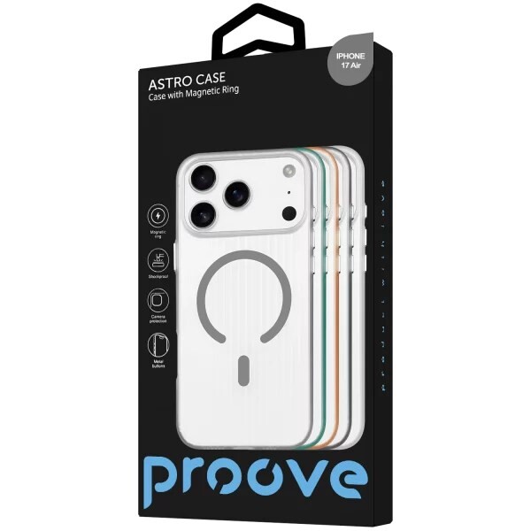 Чохол-накладка Proove Astro Case with Magnetic Ring для Apple iPhone 17 Air Gray (PCASIP17AR05)