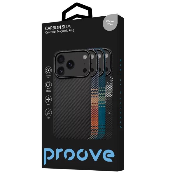 Чохол-накладка Proove Carbon Slim with Magnetic Ring для Apple iPhone 17 Air Starfield (PCCSIP17AR53)