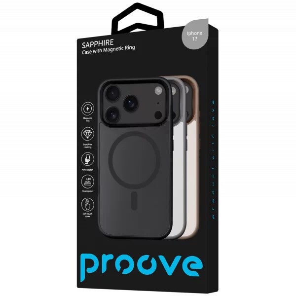 Чохол-накладка Proove Sapphire Case with Magnetic Ring для Apple iPhone 17 Natural Titanium (PCSAIP170027)