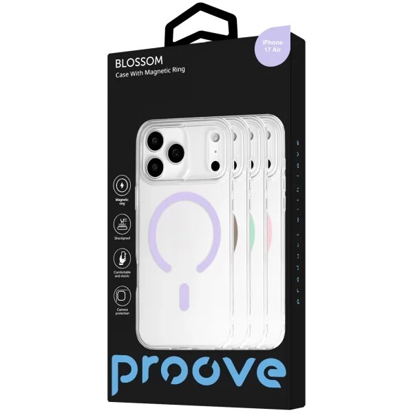 Чохол-накладка Proove Blossom Case with Magnetic Ring для Apple iPhone 17 Air Light Purple (PCBLIP17ARAR07)