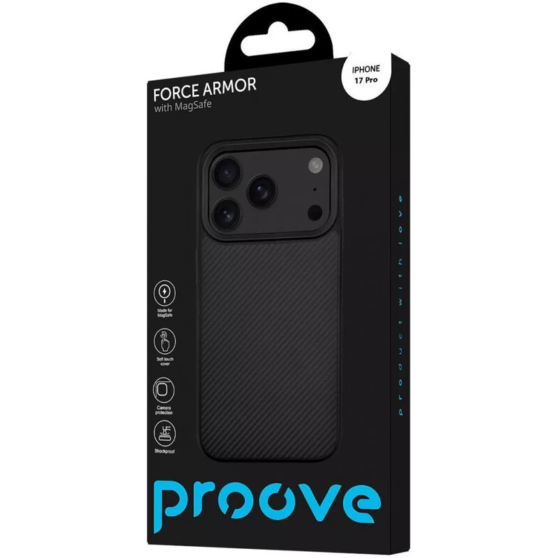 Чохол-накладка Proove Force Armor Case with Magnetic Ring для Apple iPhone 17 Pro/18 Pro Black (PCFAIP170P02)