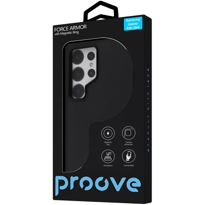 Чехол-накладка Proove Force Armor Case with Magnetic Ring для Samsung Galaxy S26 Ultra SM-S948 Black (PCFASGSU2602)