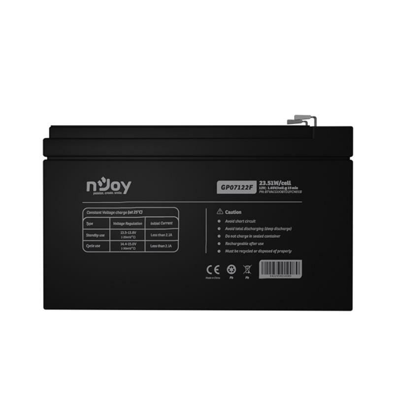 Акумуляторна батарея Njoy GP07122F 12V 7AH (BTVACGUOBTD2FCN01B) AGM