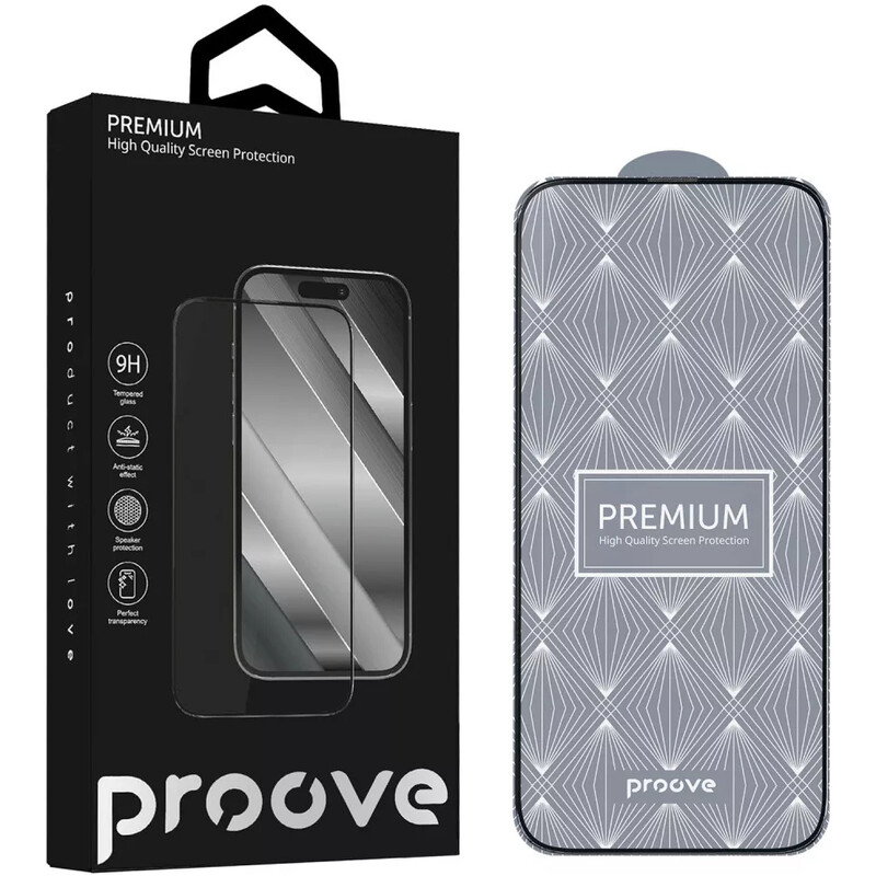 Захисне скло Proove Premium для Apple iPhone 16 Pro/17 Black (PGPPMI16P001)