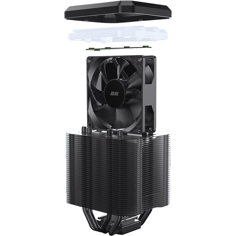 Кулер процесорний 2E Gaming Air Cool ACM90D4 Black (2E-ACM90D4)