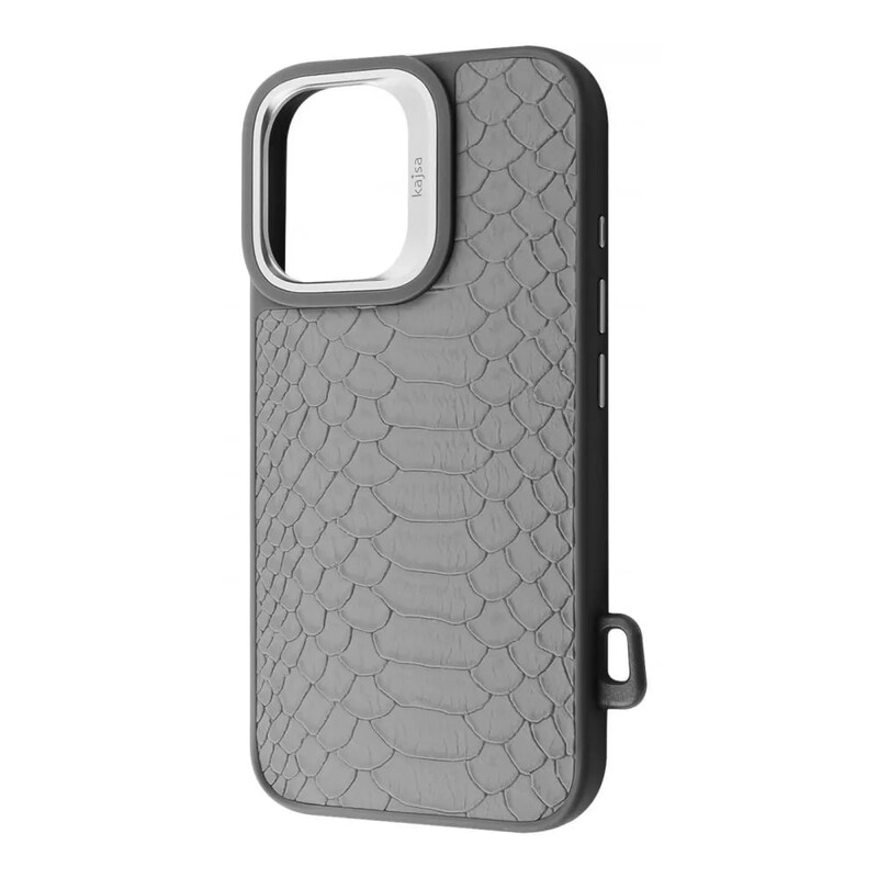 Чохол-накладка Kajsa Snake Pattern with Magnetic Ring для iPhone 16 Light Grey (2003000170924)