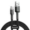 Фото - Кабель Baseus Cafule USB-microUSB, 2.4А, 1м Black/Grey (CAMKLF-BG1) | click.ua