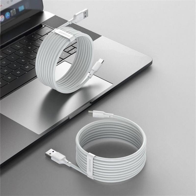 Кабель Baseus Simple Wisdom USB-USB-C, 1.5м White (TZCATZJ-02)