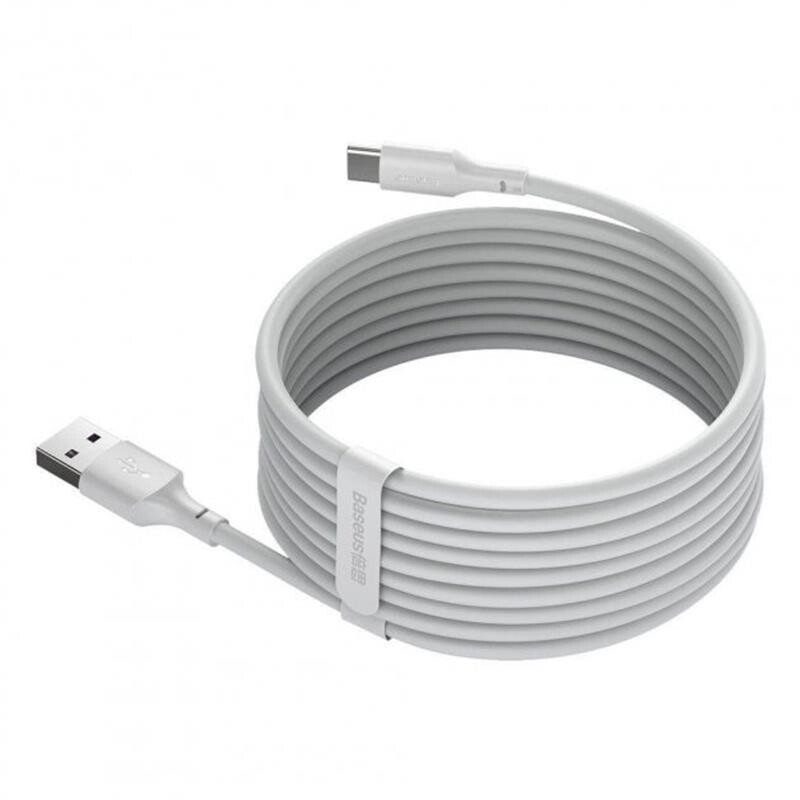 Кабель Baseus Simple Wisdom USB-USB-C, 1.5м White (TZCATZJ-02)