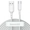 Фото - Кабель Baseus Simple Wisdom USB-USB-C, 1.5м White (TZCATZJ-02) | click.ua