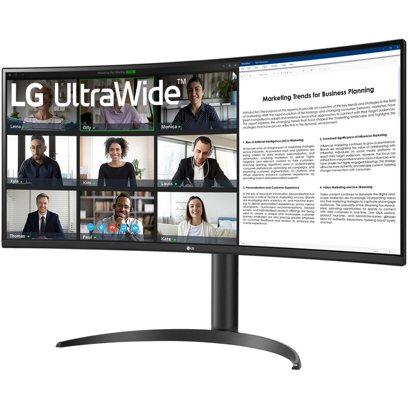 Монитор 34" LG 34WR55QK-B (34WR55QK-B.ADRZ) VA Black Curved 100Hz