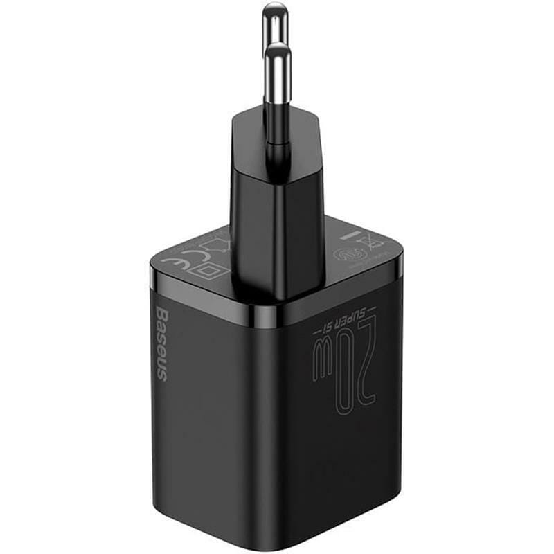 Мережевий зарядний пристрій Baseus (1USB-C) 20W Black (CCSUP-B01)