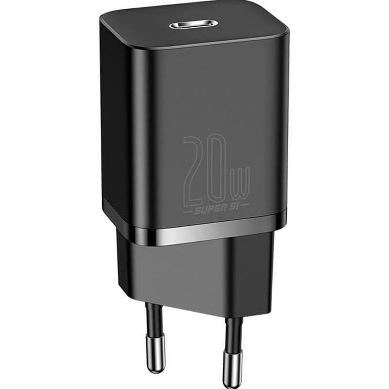 Мережевий зарядний пристрій Baseus (1USB-C) 20W Black (CCSUP-B01)