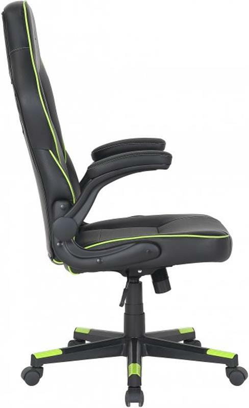 Кресло для геймеров 2E Gaming Hebi Black/Green (2E-GC-HEB-BK)