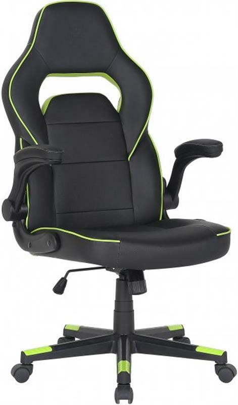 Кресло для геймеров 2E Gaming Hebi Black/Green (2E-GC-HEB-BK)