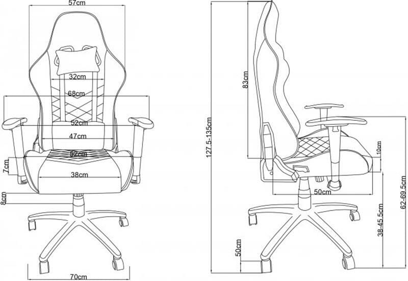 Кресло для геймеров 2E Gaming Chair Bushido Dark Grey (2E-GC-BUS-GR)
