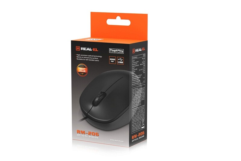 Миша REAL-EL RM-206 Black