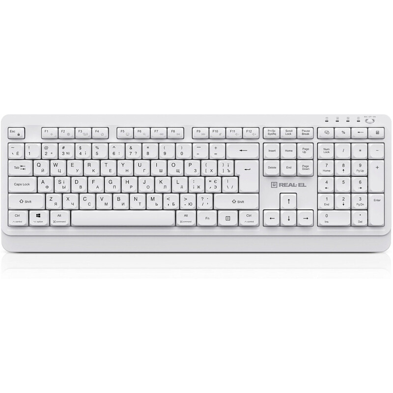 Клавіатура бездротова REAL-EL RK-761W White