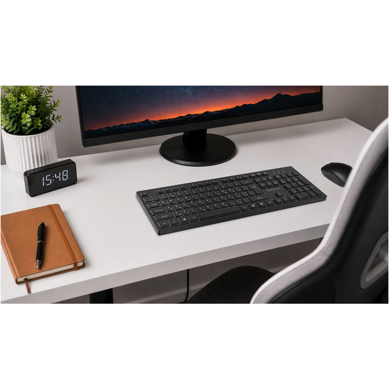 Клавіатура бездротова REAL-EL RK-725W Black