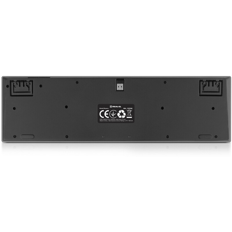 Клавіатура бездротова REAL-EL RK-725W Black