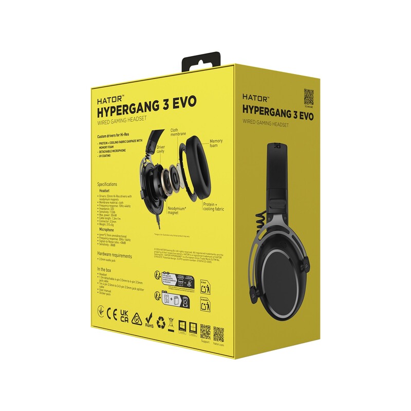 Гарнитура Hator Hypergang 3 EVO Black (ESH07)