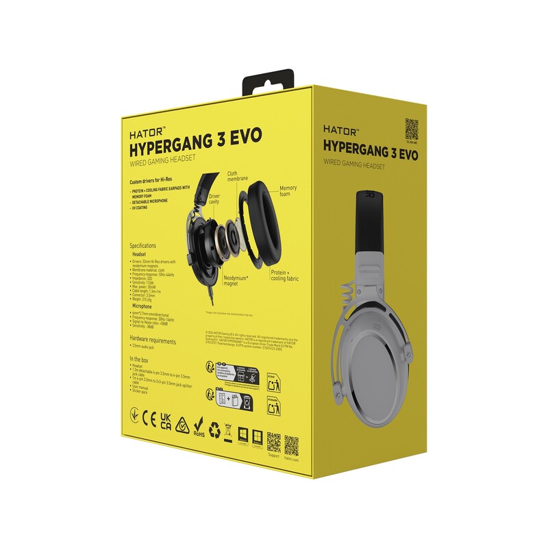 Гарнитура Hator Hypergang 3 EVO White (ESH08)