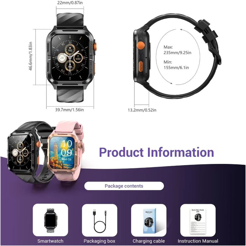 Cмарт-годинник Blackview W10 Pro Black (6931548328148)