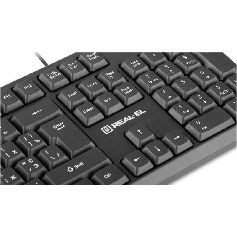 Комплект (клавиатура, мышь) REAL-EL Kit-507 Black