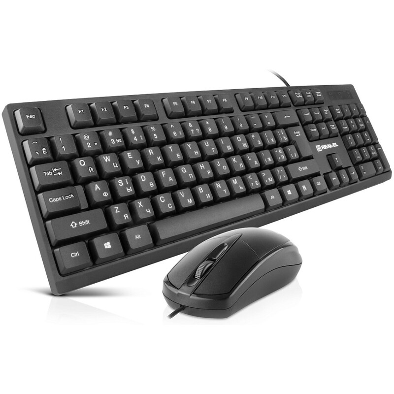 Комплект (клавиатура, мышь) REAL-EL Kit-507 Black