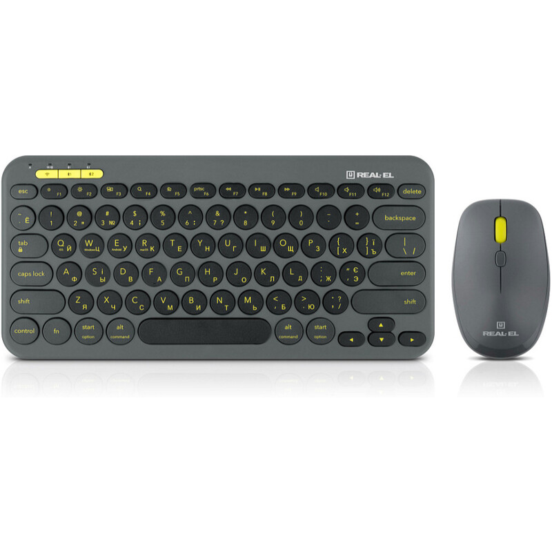 Комплект (клавіатура, миша) бездротовий REAL-EL Kit-635W Black