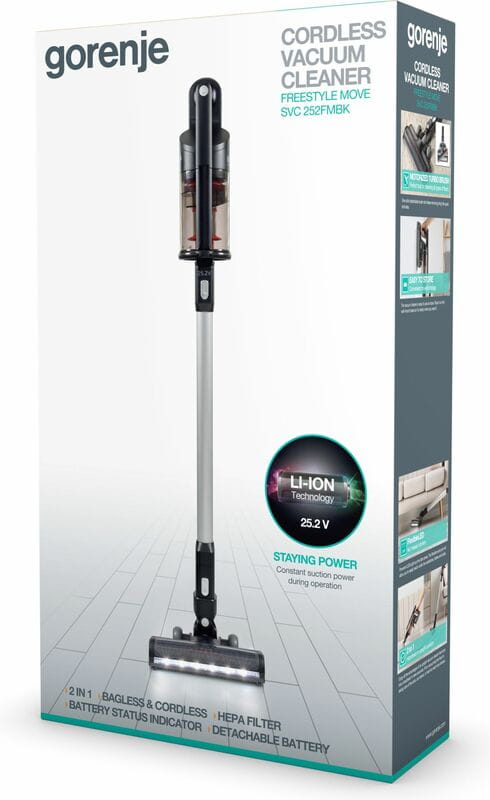 Аккумуляторный пылесос Gorenje SVC252FMBK