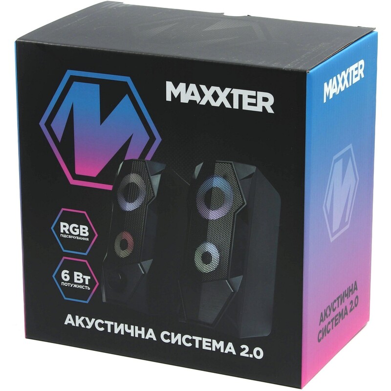 Акустическая система Maxxter CSP-U002RGB Black