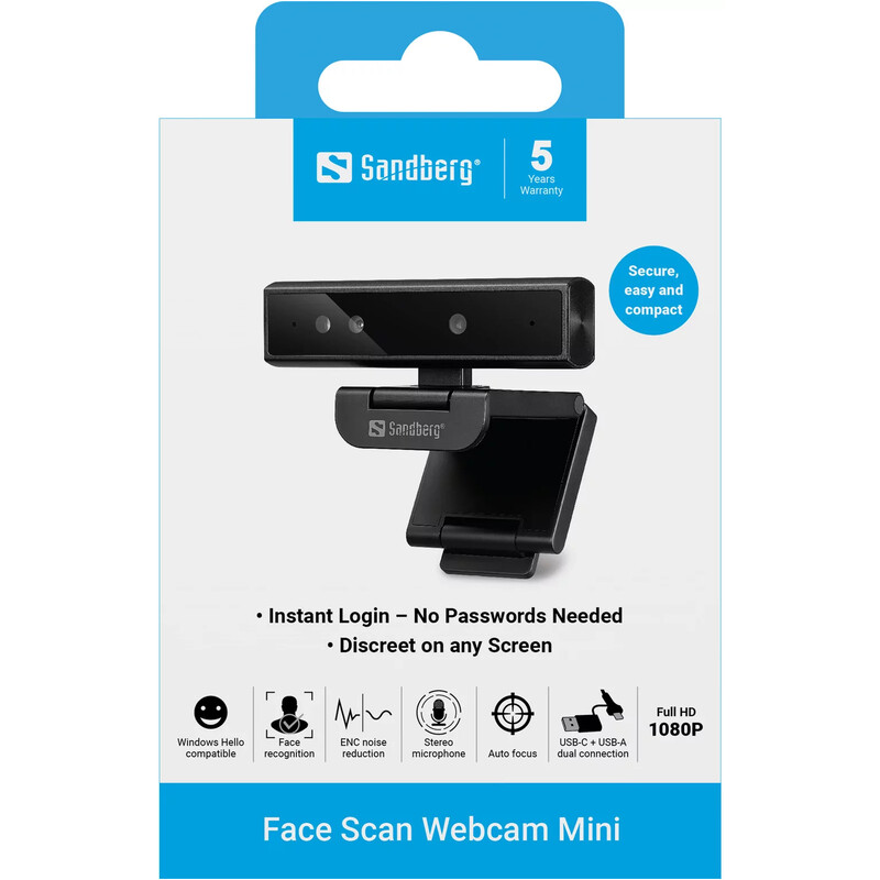 Веб-камера Sandberg Face Scan Webcam Mini (134-43)