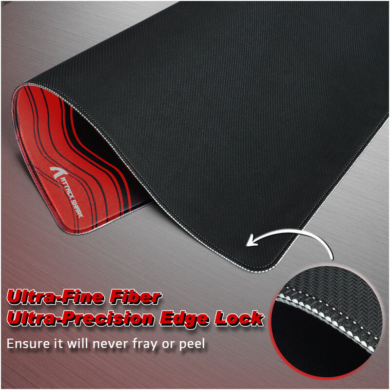 Ігрова поверхня Attack Shark CM02 eSport Gaming Mousepad Black/Red Contour (CM02CLBR_AS)