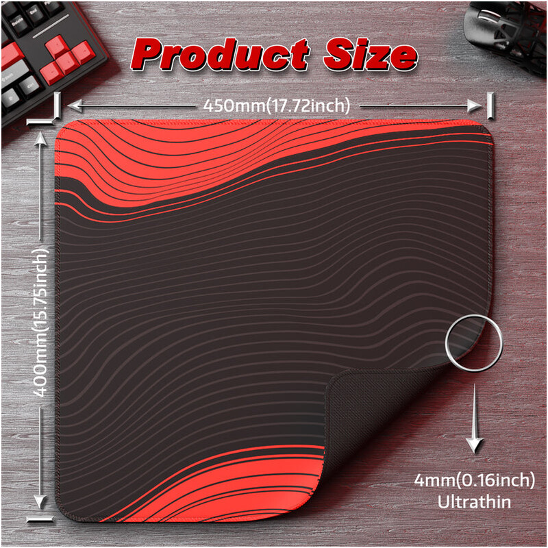 Ігрова поверхня Attack Shark CM02 eSport Gaming Mousepad Black/Red Contour (CM02CLBR_AS)