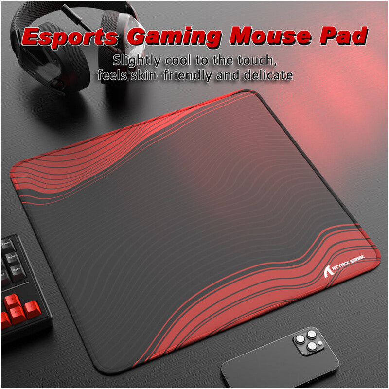Ігрова поверхня Attack Shark CM02 eSport Gaming Mousepad Black/Red Contour (CM02CLBR_AS)