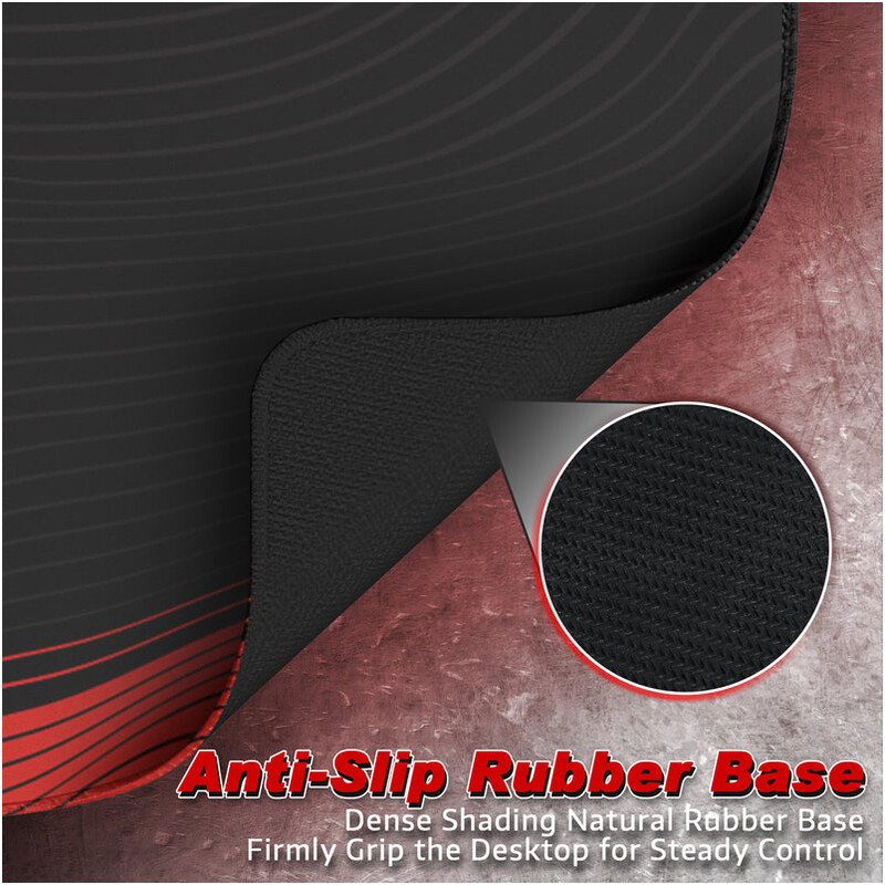 Ігрова поверхня Attack Shark CM02 eSport Gaming Mousepad Black/Red Contour (CM02CLBR_AS)