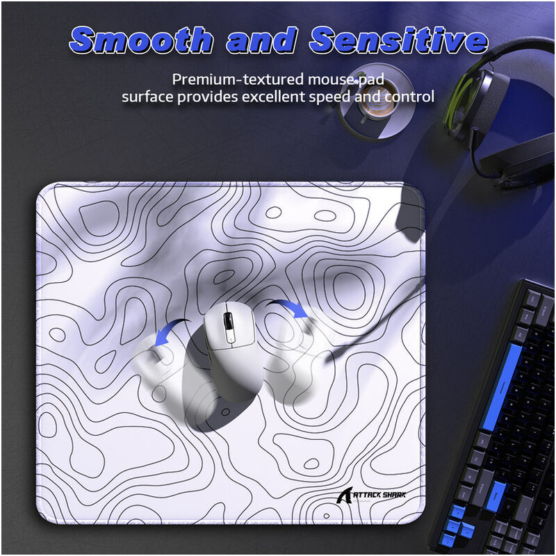 Ігрова поверхня Attack Shark CM02 eSport Gaming Mousepad White Contour (CM02CW_AS)