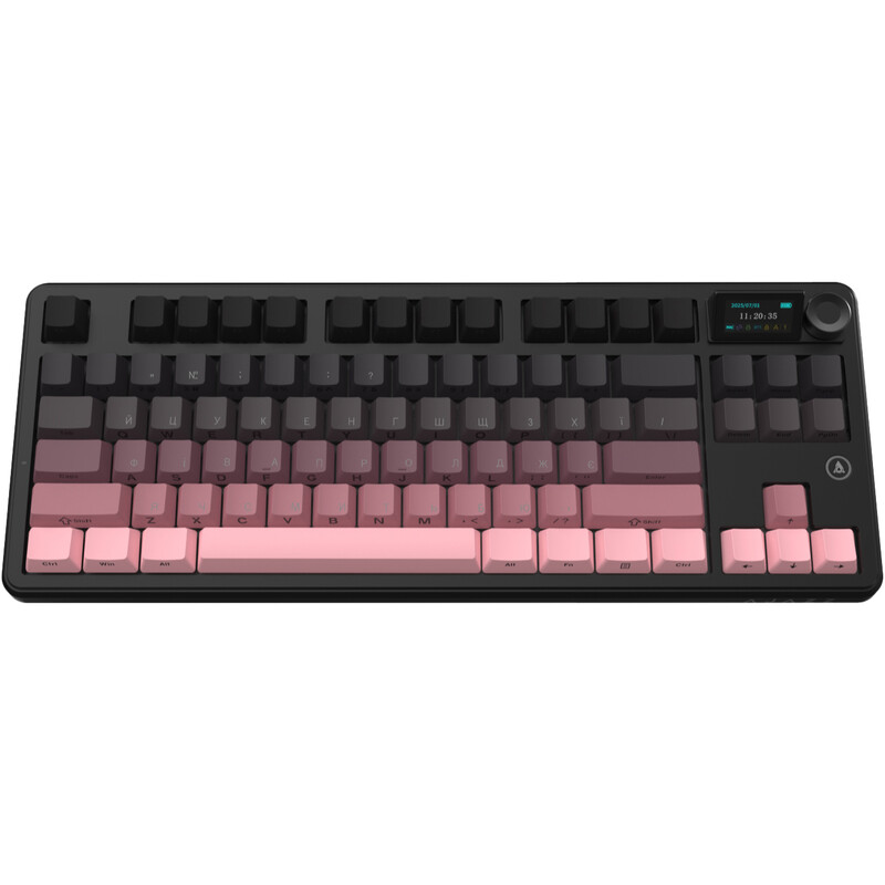 Клавіатура бездротова Ajazz MK87 Pitaya Switch Black/Pink (MK87-P-S-P)