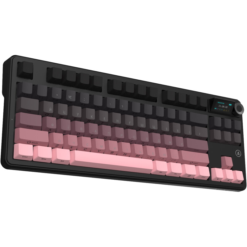 Клавіатура бездротова Ajazz MK87 Pitaya Switch Black/Pink (MK87-P-S-P)