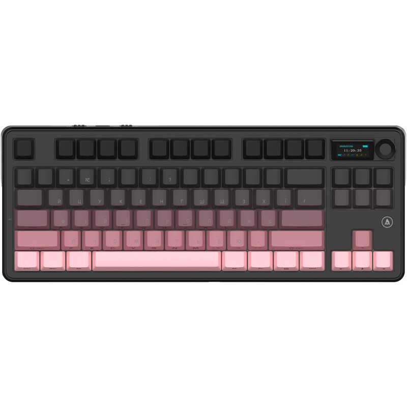 Клавіатура бездротова Ajazz MK87 Pitaya Switch Black/Pink (MK87-P-S-P)