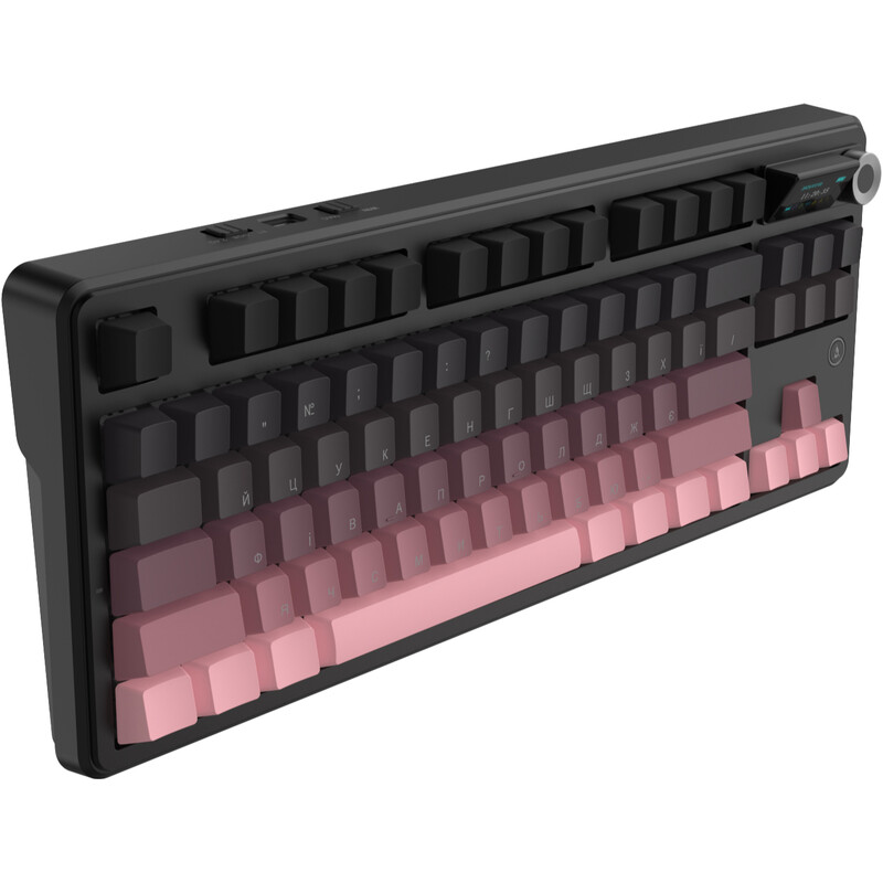 Клавіатура бездротова Ajazz MK87 Pitaya Switch Black/Pink (MK87-P-S-P)