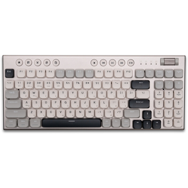 Клавиатура беспроводная Thunderobot K96 Tri-mode Red Switch UA Grey (6932066308230)
