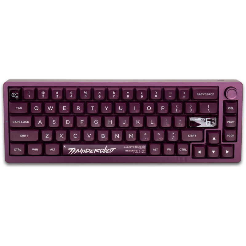 Клавiатура Thunderobot VIC68 Gateron Magnetic Jade Switch USB UA Purple (6932066317201)