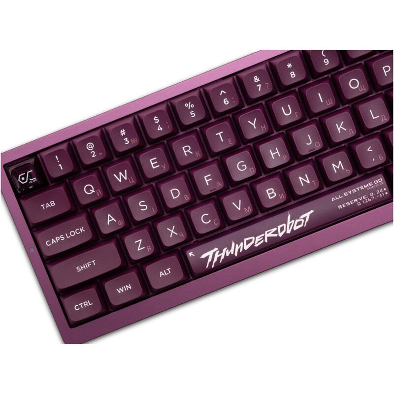 Клавiатура Thunderobot VIC68 Gateron Magnetic Jade Switch USB UA Purple (6932066317201)