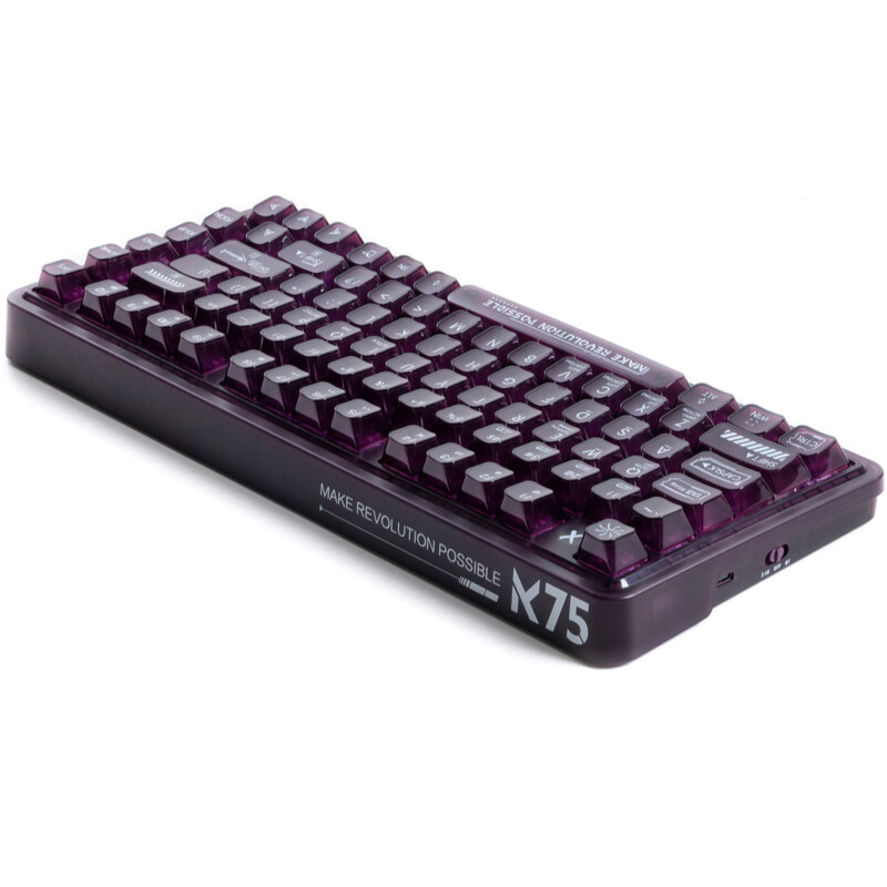 Клавиатура беспроводная K75 TKL RGB Tri-mode Violet Mist Moon Switch Purple (6932066305550)