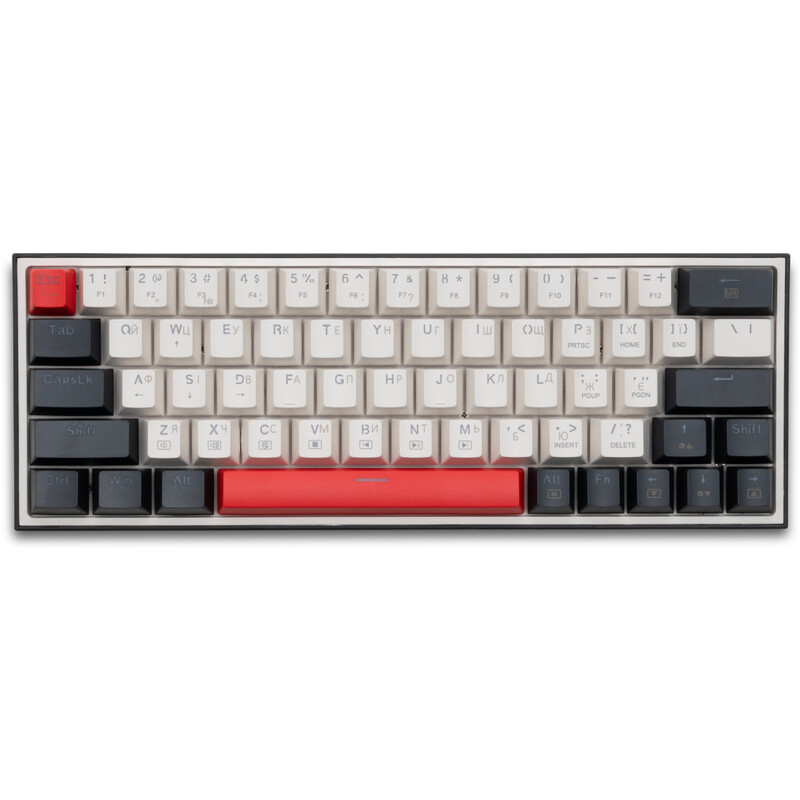 Клавиатура Thunderobot K63 RGB Red Switch USB UA White (6932066313449)